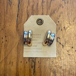 Anthropologie two-tone earrings